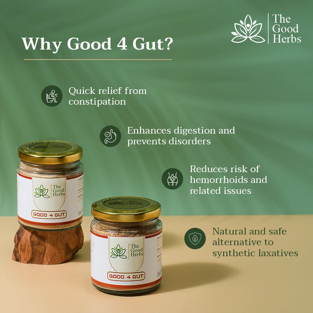 Good 4 Gut - Ayurvedic remedy for gut health: relieves constipation, bloating, acidity.