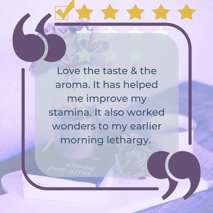 Testimonial for Good 4 energy - Good 4 Energy, ayurvedic medicine for erectile dysfunction and sexual wellness - "Love the taste & aroma, Its done wonders to my morning lethargy. The best part is my mom's happy since I have milk every night"