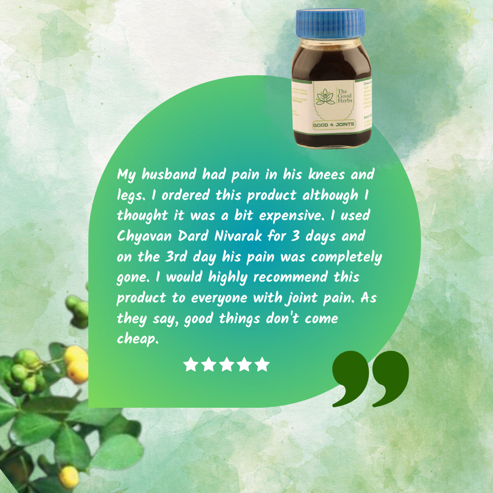 five star rating testimonial after using  Good 4 Joints - An ayurvedic massage oil for joint pain relief